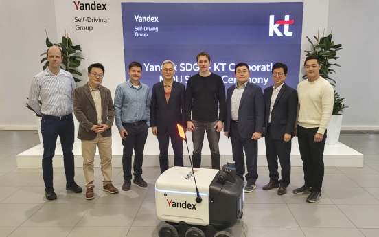 KT teams up with Russia’<b>s</b> Yandex to debut delivery robots