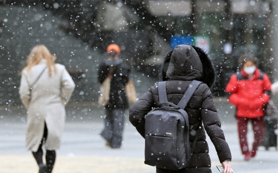 Greater Seoul area braces for heavy snow, central region also expecting heavy snowfall: KMA