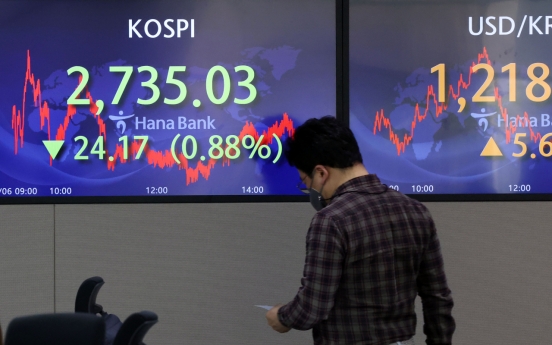 Seoul shares down on rate hike, Ukraine woes