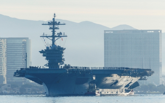US aircraft carrier operates near Korean Peninsula as joint preliminary drills kick off