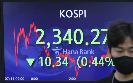 Seoul stocks snap 2-day winning streak on recession, corporate earnings woes