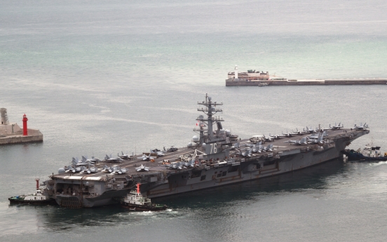 US aircraft carrier, South Korean Navy conduct drills off peninsula to deter N.Korea