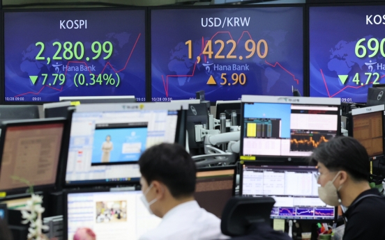 Seoul shares open lower on dim US tech earnings, Fed uncertainties