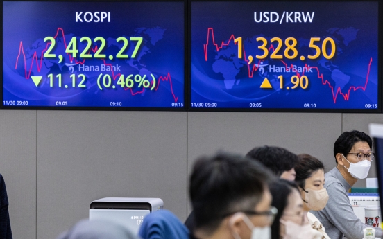 Seoul shares open lower ahead of Fed chief'<b>s</b> speech