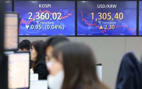 Seoul shares end lower on growing recession fears