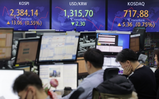 Seoul shares open higher despite recession worries