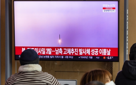 North Korea fires 3 ballistic missiles toward East Sea