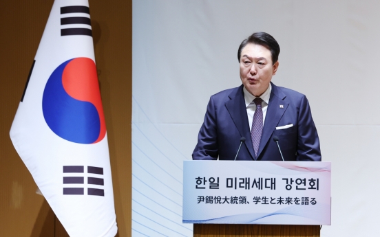 Yoon tells Korean, Japanese students they are two nations' future