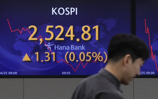 Seoul shares open nearly flat ahead of earnings season
