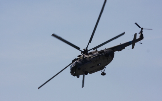 Military helicopter makes emergency landing in Yangyang; 2 slightly injured