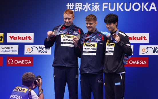 2nd worlds medal cements Hwang Sun-woo's status as next big thing in S. Korean swimming