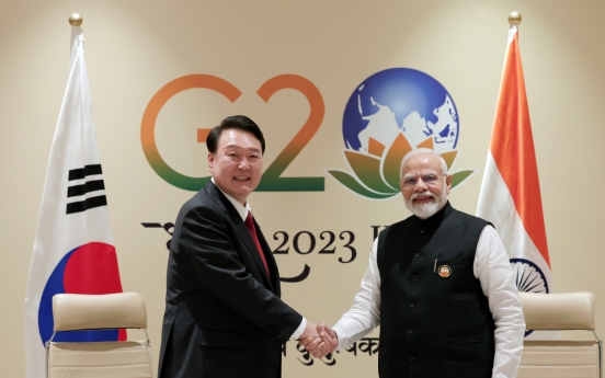 Yoon, Modi agree to boost cooperation in defense, space