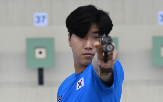 Lee Won-ho nabs silver in men's pistol shooting