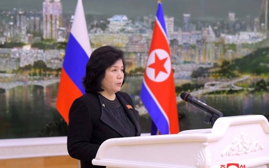 N. Korean FM slams trilateral statement on arms transfer to Russia