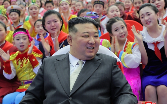N. Korea's Kim attends student performance on New Year's Day