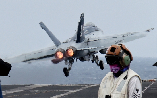 US aircraft carrier joins 3-way naval drill with Korea, Japan