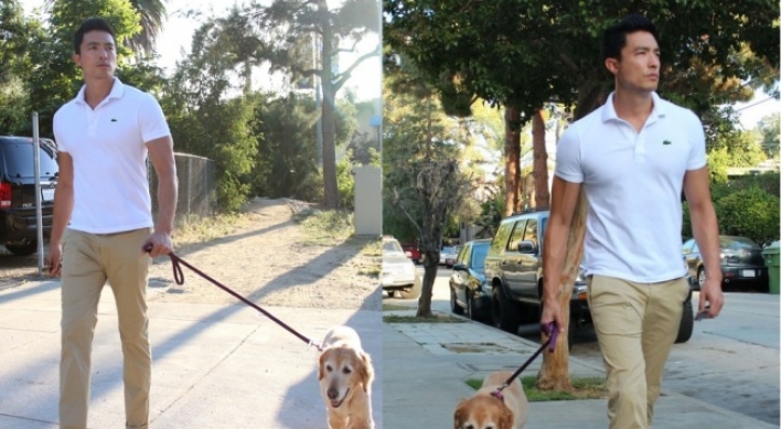 Daniel Henney spotted strolling with Mango