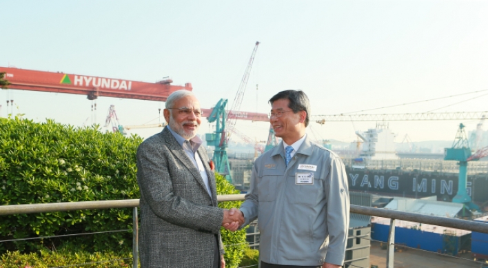 Hyundai Heavy to join shipbuilding project for Indian Navy