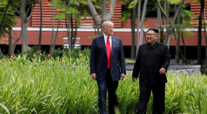 [US-NK Summit] Kim summit helped world avoid 'nuclear catastrophe': Trump