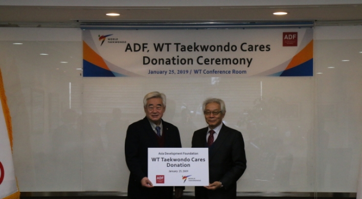 Donation delivered to WT for taekwondo education for underprivileged
