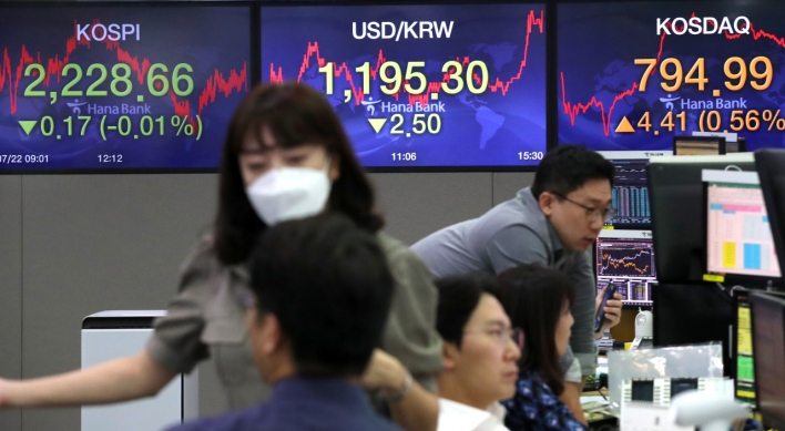 Seoul shares end almost flat on profit-taking