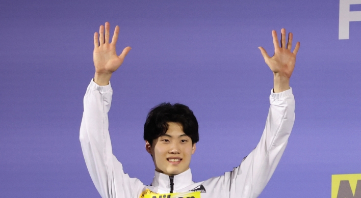 S. Korean Hwang Sun-woo wins silver at world swimming championships