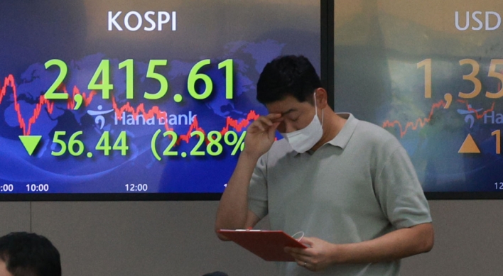 Seoul stocks dip over 2% on US rate hike woes; Korean won at 13-year low