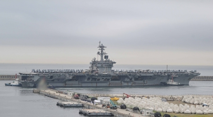 US aircraft carrier arrives in South Korea as a show of force against nuclear-armed North Korea