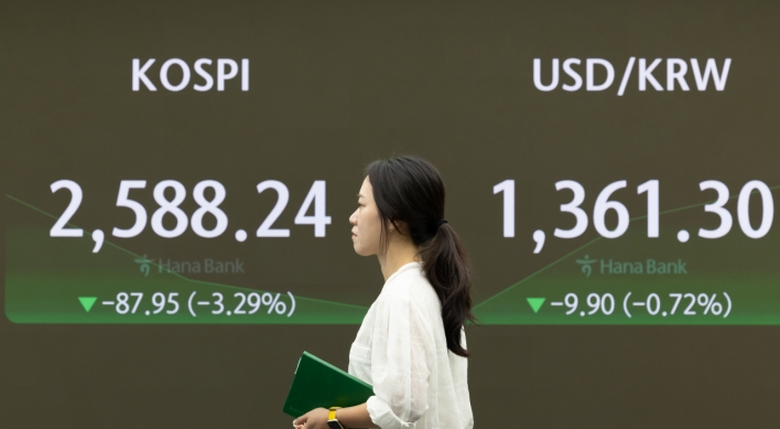 Seoul shares open sharply lower on continuing US slowdown fears