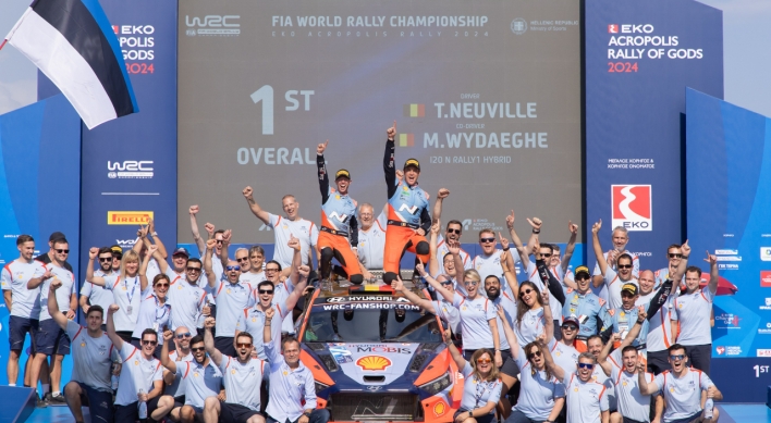 [Photo News] Hyundai sweeps podium at acropolis rally