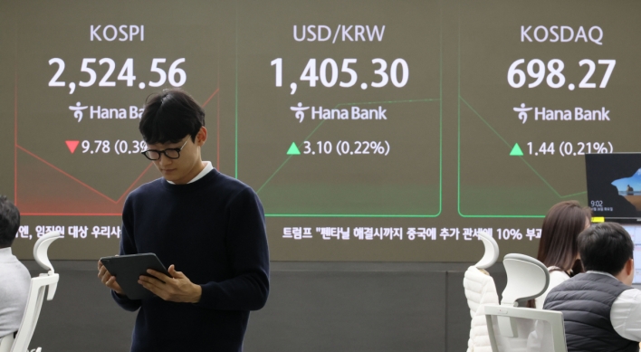 Seoul shares open lower on slump in autos, financials