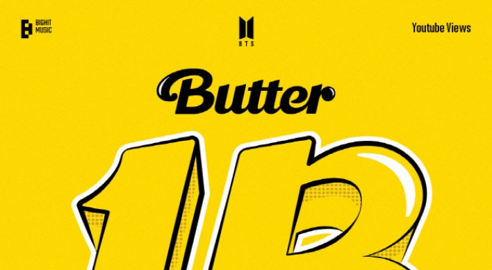 [Today’s K-pop] BTS' 'Butter' hits 1b views on YouTube