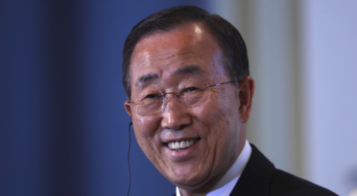 Ash cloud forces U.N. chief to celebrate birthday on bus