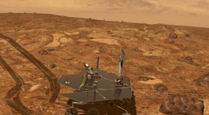 Mars rover Opportunity studying new surroundings