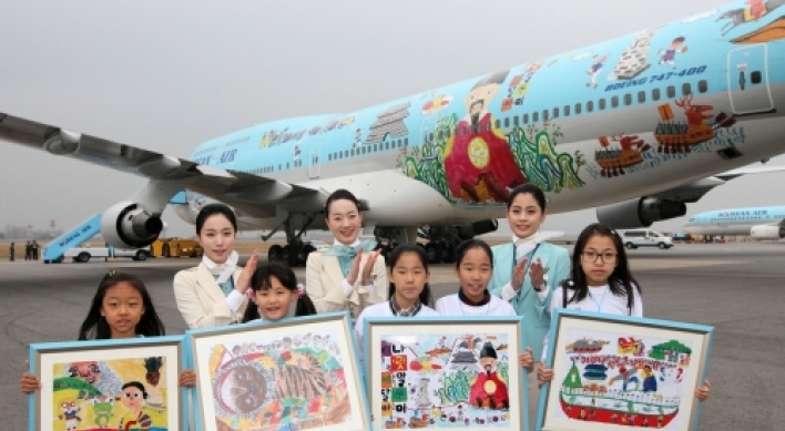 Korean Air wraps aircraft with children’s painting