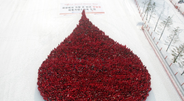 The world's largest human blood drop