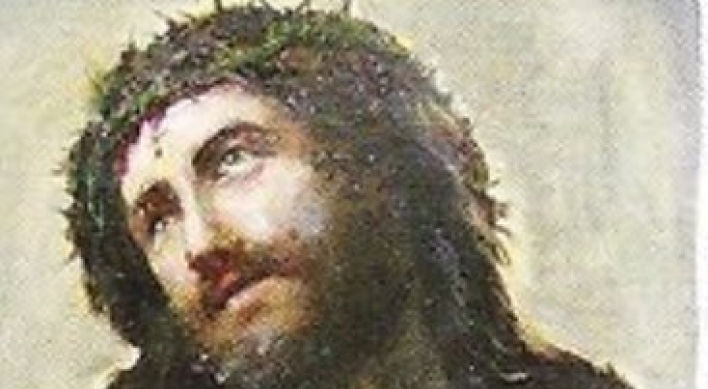 Ham-fisted amateur botches 'restoration' of Christ painting