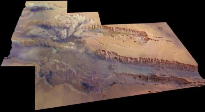 Mars canyon star of dramatic cosmic image