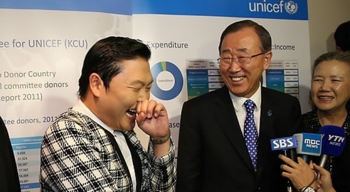 Psy and U.N. secretary-general praise each other