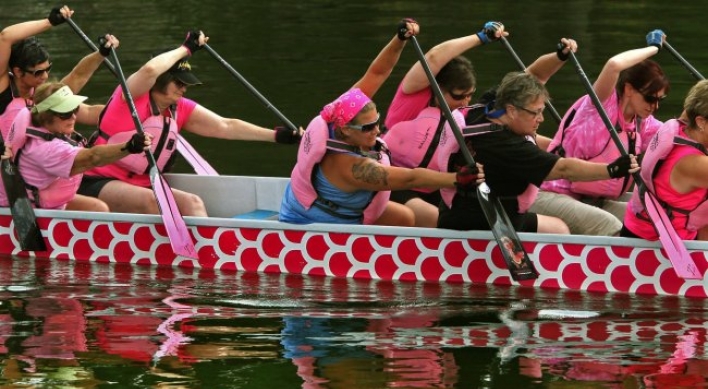 Ancient dragon boating gives cancer survivors a workout