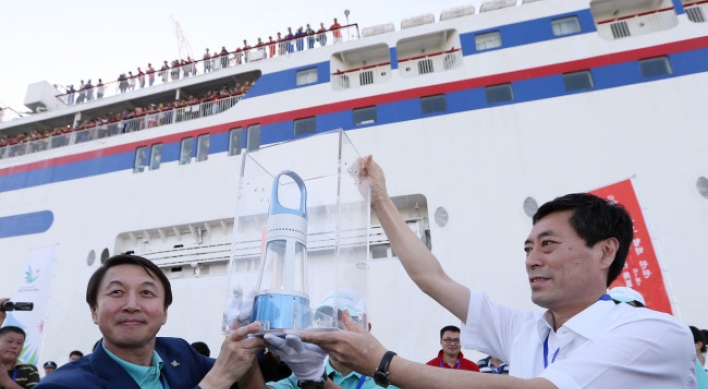 The flame of Asiad to arrive at Incheon port on Wednesday
