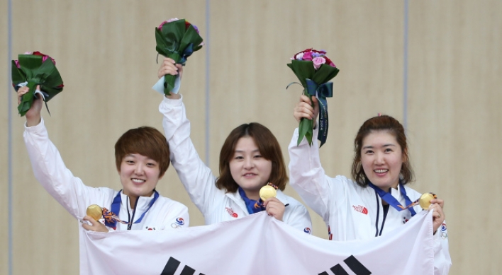 [Asian Games] S. Korea wins gold in 25-meter pistol