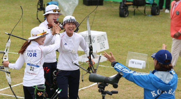[Asian Games] S. Korea grabs 3 archery golds