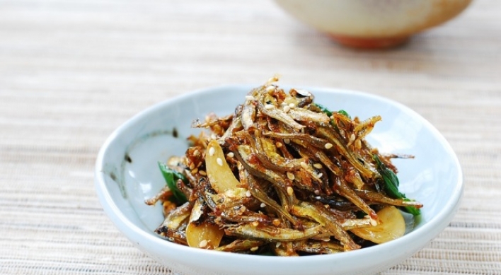 Myeolchi bokkeum (stir-fried dried anchovies)