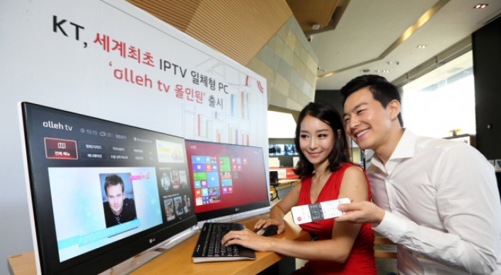 KT, LG unveil world’s first desktop combined with IPTV