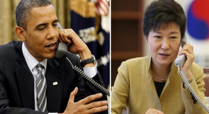 Park, Obama agree to closely work together to adopt strong U.N. sanctions against North