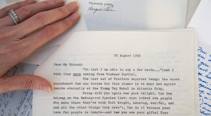 Harper Lee hated Trump's Taj Mahal resort, letter reveals