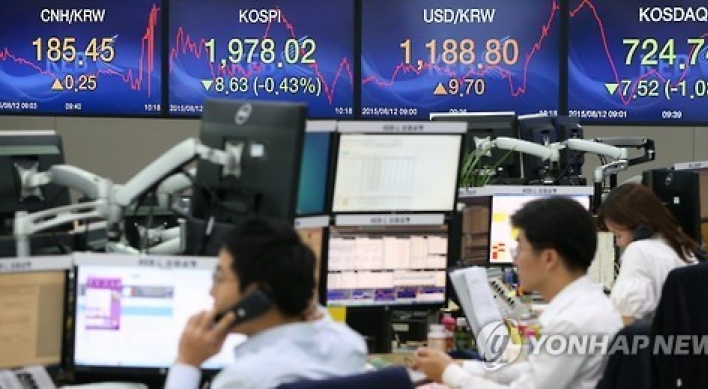 Korean shares open lower on U.S. stock falls