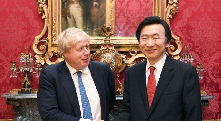 Foreign ministers of S. Korea, Britain discuss cooperation on N. Korea issue