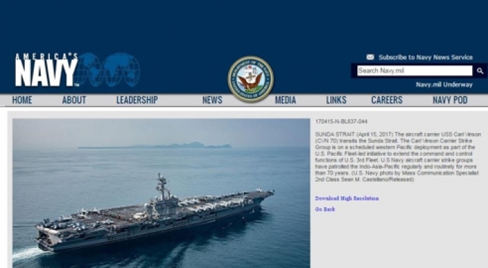 White House seeks to fend off criticism over Carl Vinson's whereabouts